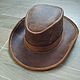 Leather cowboy hat. Hats1. Jeff's Leather Workshop. Online shopping on My Livemaster.  Фото №2