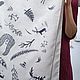 Шарф Русский север. Ручная набойка, натуральный лен. Шарфы. Набойка ткани. Катерина Кондратьева.  (naboyka). Ярмарка Мастеров.  Фото №5