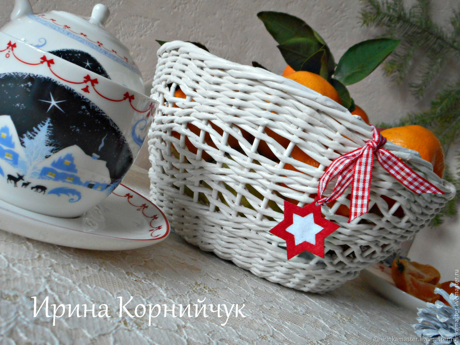 Корзины: Белая Корзина Ажурная для фруктов, выпечки,хлеба. в интернет ...