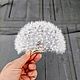 Брошь одуванчик 12-13см шёлковый. Брошь-булавка. Елена Клименок (elena_art_flowers). Ярмарка Мастеров.  Фото №4