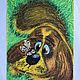 Order Oil pastel painting children's puppy and butterfly 'Friends' 297h420 mm. chuvstvo-pozitiva (chuvstvo-pozitiva). Livemaster. . Pictures Фото №3