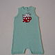 Mint-colored summer romper with a pattern, Overall for children, Moscow,  Фото №1