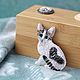 Заказать Портретная брошь из бисера кот - портрет кошки по фото на заказ. Brooch from stars. Ярмарка Мастеров. . Брошь-булавка Фото №3
