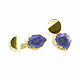 Quartz earrings, purple stud earrings with large stones. Earrings. Irina Moro. My Livemaster. Фото №4