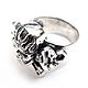 Заказать Кольцо из серебра Hard Work Skull JR28-01. Blacksilver. Ярмарка Мастеров. . Кольца Фото №3