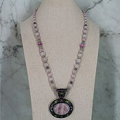 Украшения handmade. Livemaster - original item Long sautoir beads with a Rose Quartz pendant