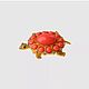 Винтаж: "Черепашка" винтажная брошь. Броши винтажные. ANTIQUE_GOLDEN_ROSE. Ярмарка Мастеров.  Фото №8