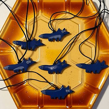 Украшения ручной работы. Ярмарка Мастеров - ручная работа Подвеска Синяя Лиса. Handmade.