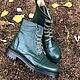 Order Shoes: Vogue green leather black sole. Hitarov (Hitarov). Livemaster. . Boots Фото №3
