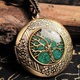 Medallion 'Emerald tree'.Jewelry resin, Pendants, St. Petersburg,  Фото №1