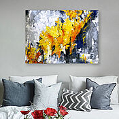 Картины и панно handmade. Livemaster - original item Yellow Autumn painting. Abstract painting to order. Handmade.