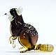 Заказать Декоративная фигурка из цветного стекла енот Игнатий. Мастерская Animals in Glass. Ярмарка Мастеров. . Статуэтки Фото №3