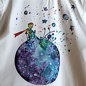 Одежда handmade. Livemaster - original item T-shirt Little Prince watercolor painting hand painted. Handmade.