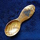 Camping spoon made of birch souvel with a Celtic labyrinth pattern, Spoons, Shumerlya,  Фото №1