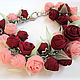 Summer love. bracelet. fabric flowers. Bead bracelet. RomanticBijou. Online shopping on My Livemaster.  Фото №2