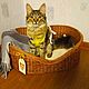 Лежанка плетеная для кошек и маленьких собачек, Лежанки, Уфа,  Фото №1