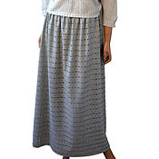 Одежда handmade. Livemaster - original item A long gray wool skirt with a loose cut on a soft belt. Handmade.