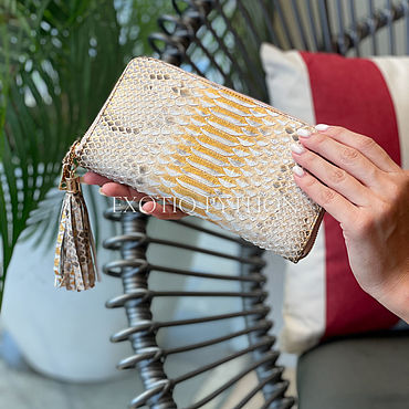 Сумки ручной работы. Ярмарка Мастеров - ручная работа Кошелек из кожи питона. Handmade.