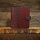Деревянный блокнот красного цвета. Блокноты. Creative Leather Workshop. Интернет-магазин Ярмарка Мастеров.  Фото №2