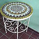 Order Wrought iron table with mosaic ' Honey'. Marjana. Livemaster. . Tables Фото №3