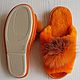 Sheepskin Slippers open orange. Slippers. Warm gift. Online shopping on My Livemaster.  Фото №2