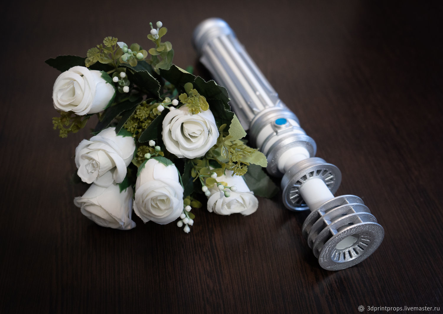 Держатель букета невесты в виде светового меча Леи (Leia lightsaber)) в ...