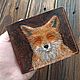 Order Fox wallet handmade genuine leather with embossed and painted design. CrazyLeatherGoods. Livemaster. . Wallets Фото №3