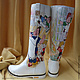 Painting on shoes. Boots 'the Kid and Carlson', High Boots, Moscow,  Фото №1
