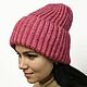 Women's hat Takori, voluminous, cashmere, mohair, dry rose. Caps. SIBERIA COOL (knitting & painting) (Siberia-Cool). My Livemaster. Фото №6