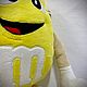 M&M’s желтый плюшевый  -мягкая игрушка эмэмдемс. Мягкие игрушки. Галина Додонова. Интернет-магазин Ярмарка Мастеров.  Фото №2