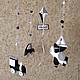Черно-белый мобиль для новорожденного "Транспорт" из фетра, Мобили на кроватку, Омск,  Фото №1