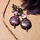 Сережки "Фиолетовый сад", Серьги классические, Новочеркасск,  Фото №1