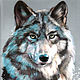 The Snow Wolf. Original. Pastel, Pictures, St. Petersburg,  Фото №1