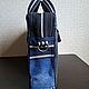 Джинсовая сумка, большая, мужская . Мужская сумка. Kate's JNS bags. Ярмарка Мастеров.  Фото №6