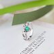 Заказать Кольцо Хозяйка Медной горы, белое золото 585, изумруды. Organic Jewelry. Серебро и золото. Ярмарка Мастеров. . Кольцо помолвочное Фото №3