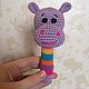 Knit rattle Hippo, Teethers and rattles, Moscow,  Фото №1