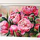 Painting for interior Pink peonies (flowers green pink). Pictures. Pastelena. My Livemaster. Фото №6