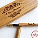 Деревянная ручка с гравировкой, Ручки, Евпатория,  Фото №1