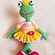 Frog - Princess.Knitted toy, Stuffed Toys, Gornozavodsk,  Фото №1