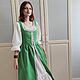 Dress in the style of Medieval green 'Clementine'. Cosplay costumes. Kupava - ethno/boho. My Livemaster. Фото №5