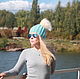 Hat Merino wool 'Turquoise', Caps, Moscow,  Фото №1
