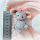 Мышенька (6см). Тедди Зверята. teddy_and_toys. Ярмарка Мастеров.  Фото №5