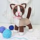 Кот вязаный мягкая игрушка, Амигуруми куклы и игрушки, Новокузнецк,  Фото №1