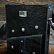 Сумка планшет чёрного цвета из состаренной кожи. Сумка-планшет. Creative Leather Workshop. Ярмарка Мастеров.  Фото №6