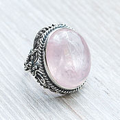 Украшения handmade. Livemaster - original item Rose quartz (ring) (1212). Handmade.