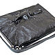 Unisex 3D bag 'Black lizard' genuine leather. Men\'s bag. newandw. My Livemaster. Фото №5