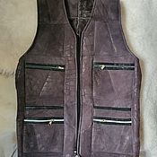 Мужская одежда handmade. Livemaster - original item Men`s sheepskin vest 46. Handmade.