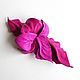 Magenta Magenta Leather Flower Brooch Hot Pink Fuchsia. Brooches. De-Si-Re. My Livemaster. Фото №5