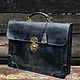 Leather briefcase in business fashion style.Howard. Brief case. Labour. Online shopping on My Livemaster.  Фото №2