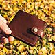 Bifold brown leather wallet. Wallets. G.L.A.D.. My Livemaster. Фото №4